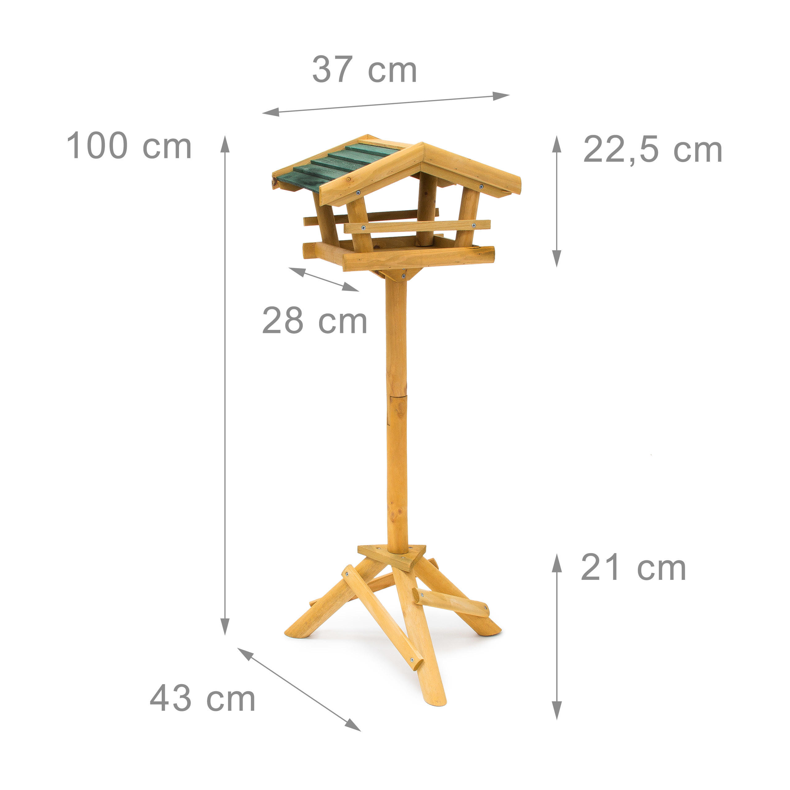VOGELHAUS - Hellbraun, Holz (37/100/43cm) - Relaxdays