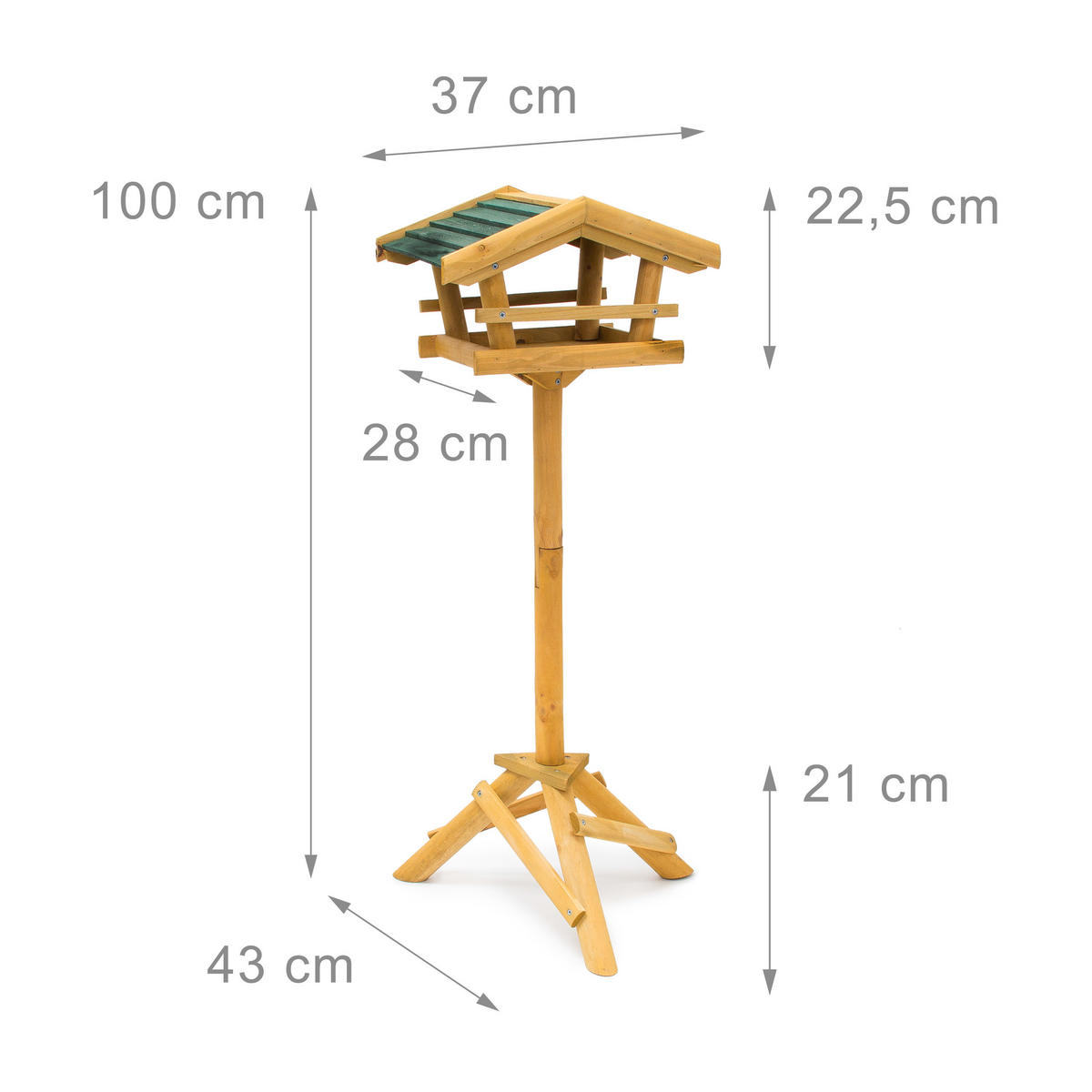VOGELHAUS - Hellbraun, Holz (37/100/43cm) - Relaxdays