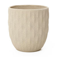 BLUMENTOPF apricotfarben, Ø 32 × H 34 cm - Weiß, Keramik (34cm)