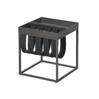 COUCHTISCH mit Magazinhalter grau und schwarz - Grau, Holzwerkstoff (35/35/40cm) - ebuy24