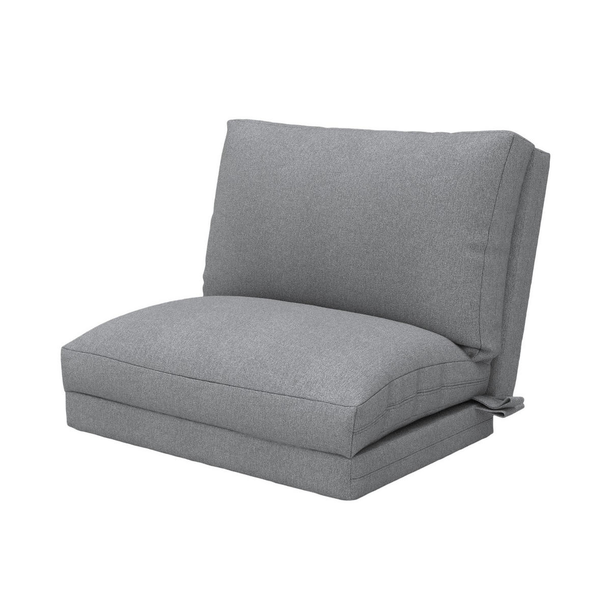 SITZSACK-SCHLAFSOFA grau - Grau, Textil (100/12/280cm) - Vercart