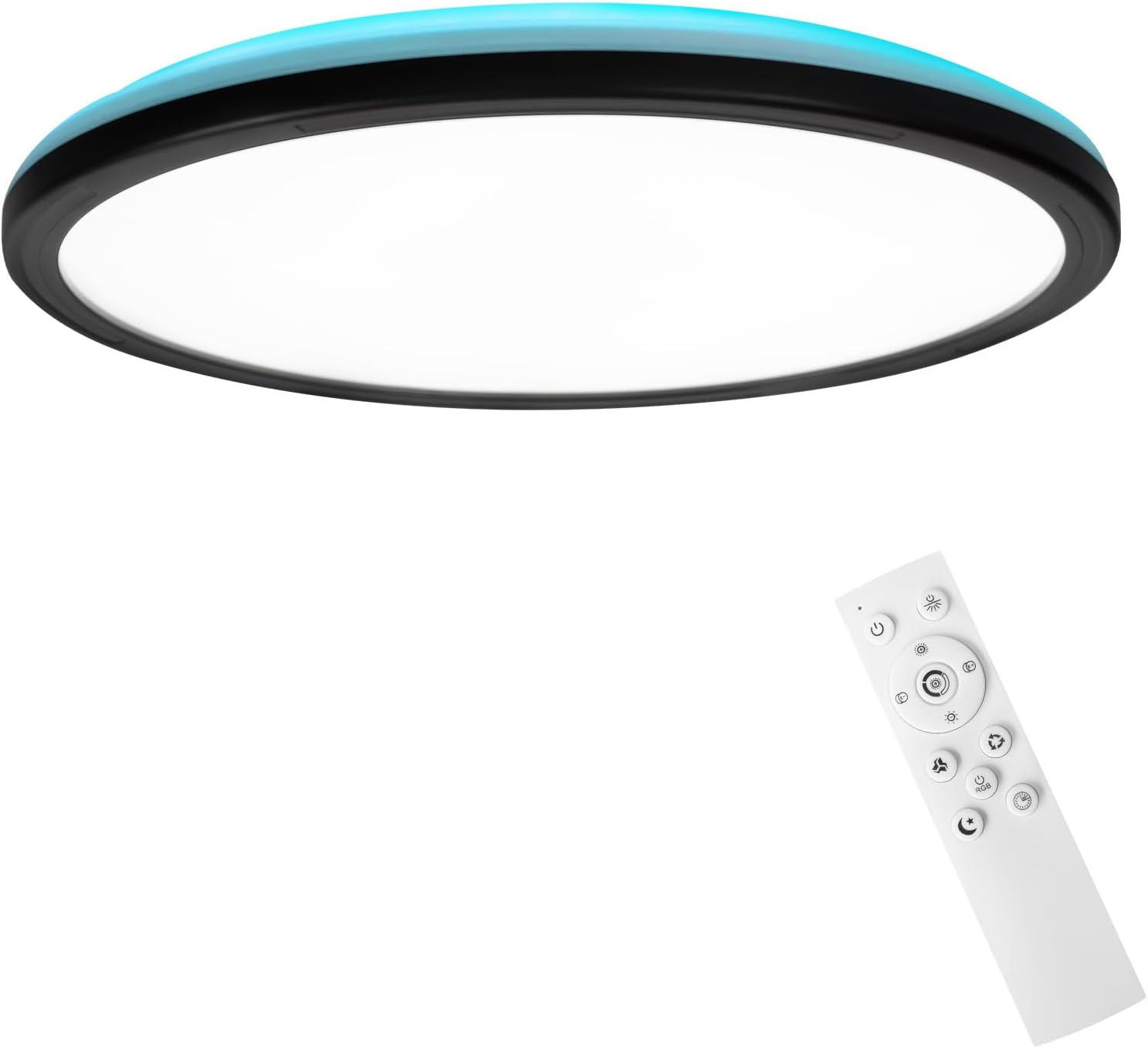 LED-DECKENLEUCHTE Krython 30/30/2.7 cm - Schwarz, Metall (30/30/2.7cm) - ZMH