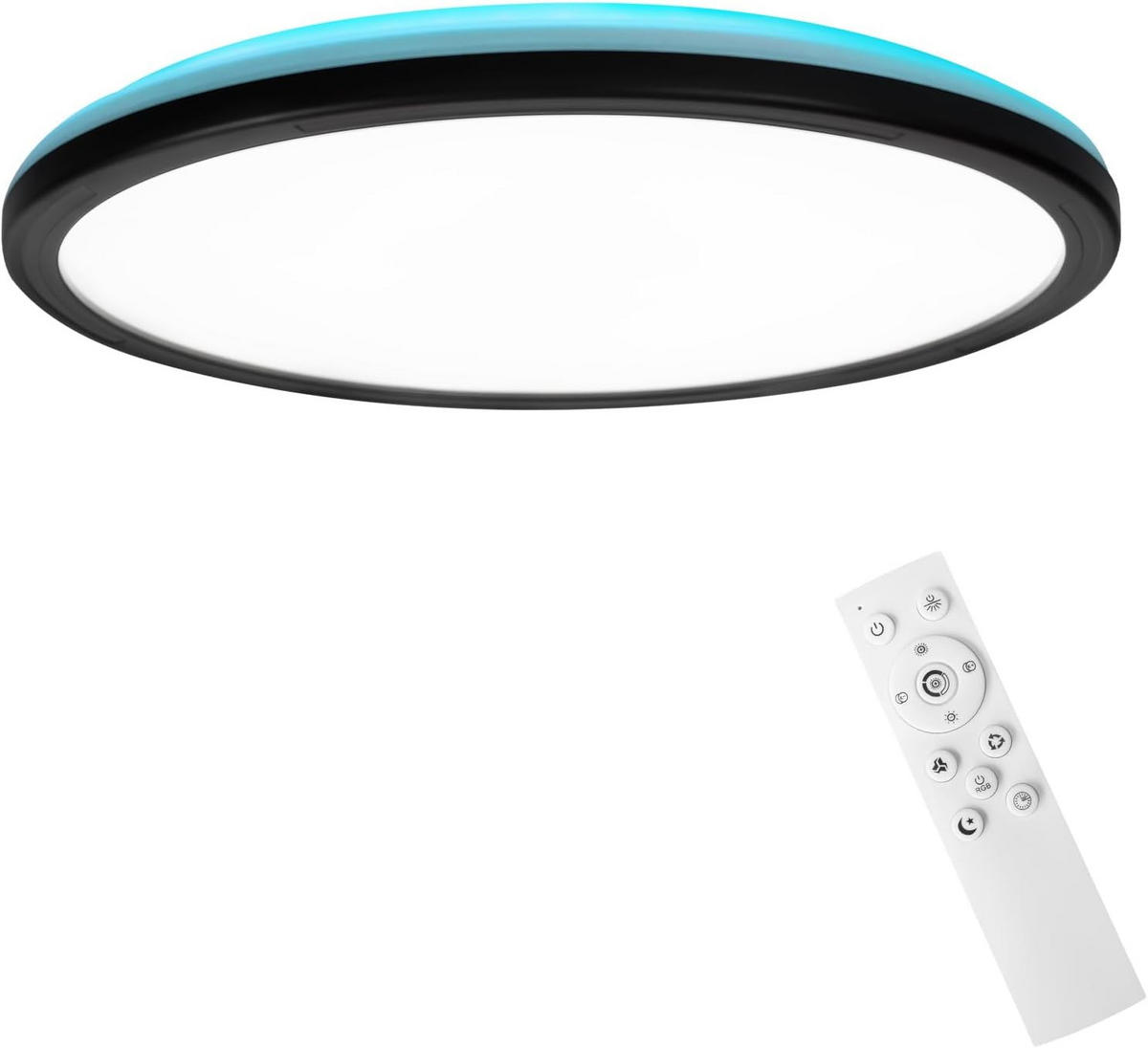 LED-DECKENLEUCHTE Krython 30/30/2.7 cm - Schwarz, Metall (30/30/2.7cm) - ZMH