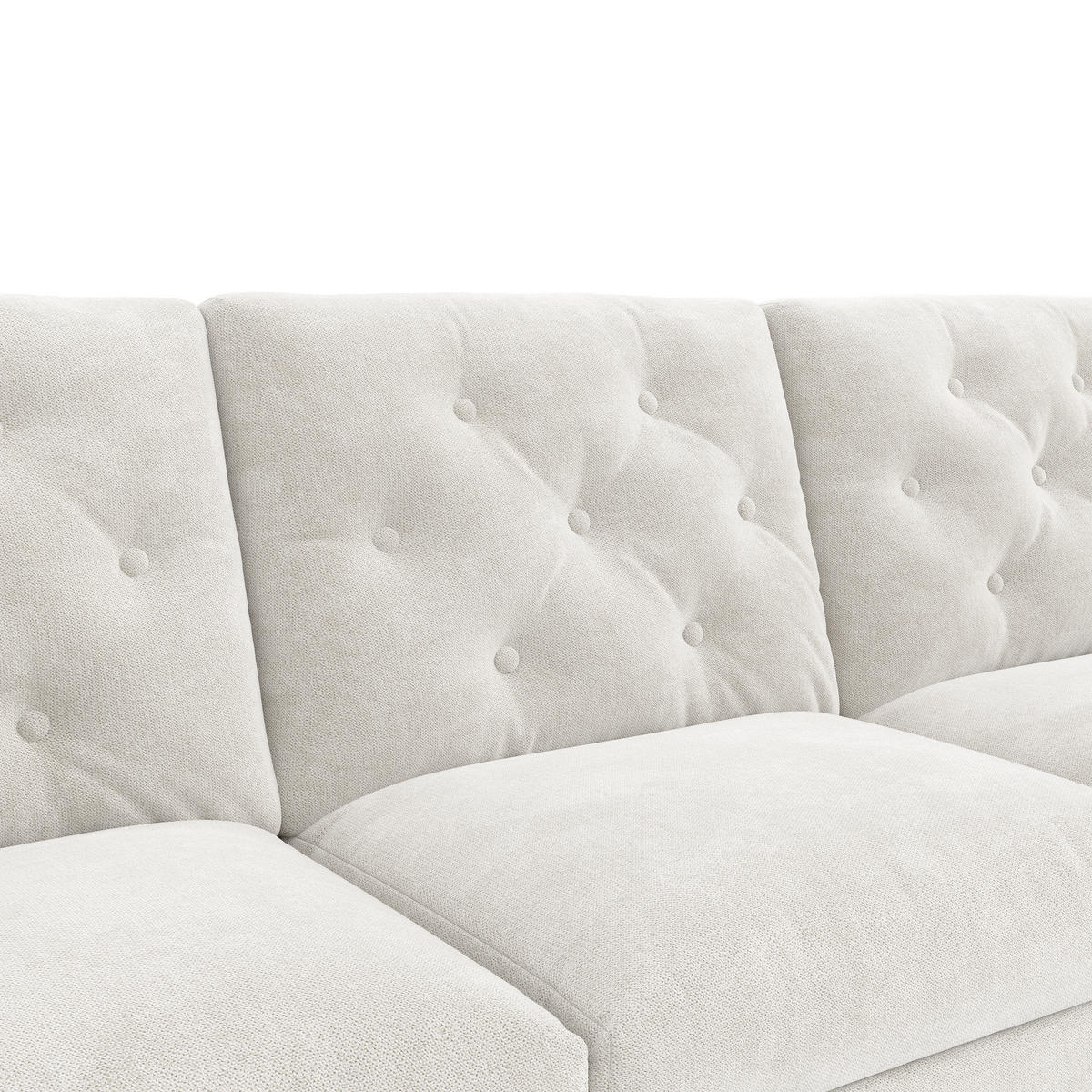 ECKSCHLAFSOFA Samt Beige mit Stauraum und Schlaffunktion - Grau, Holzwerkstoff/Kunststoff (281/132cm) - WISHDOR