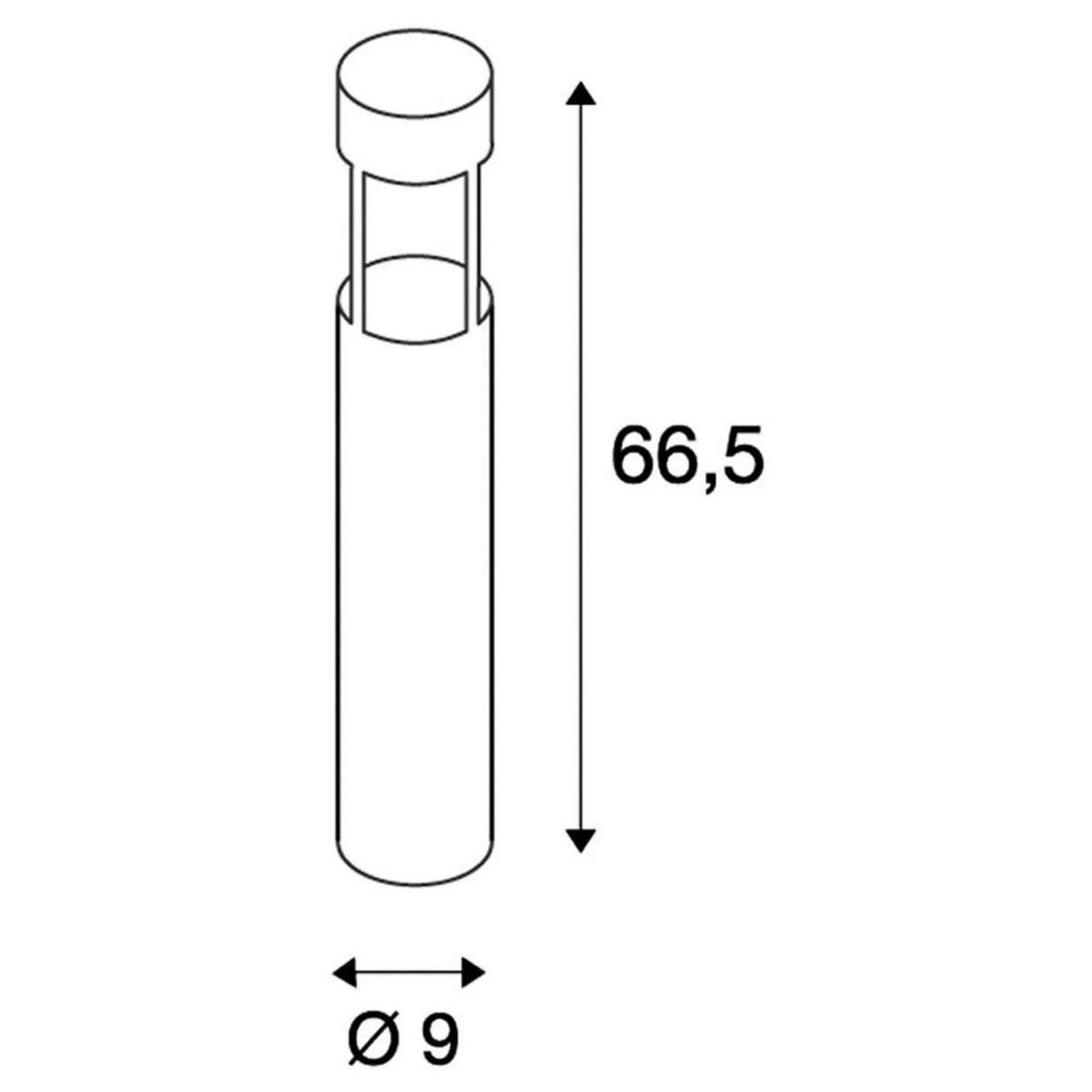 WEGELEUCHTE Slots Anthrazit - Anthrazit, Metall (4.5/4.5/66.5cm) - SLV