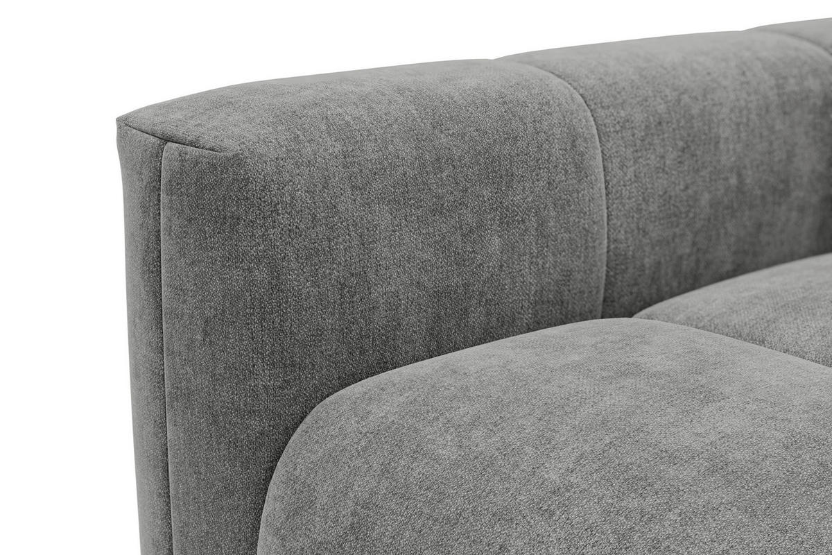 SOFA VERONA 3-Sitzer, Grau - Schwarz/Grau, Holz/Textil (224/83/110cm) - Courtois Laville