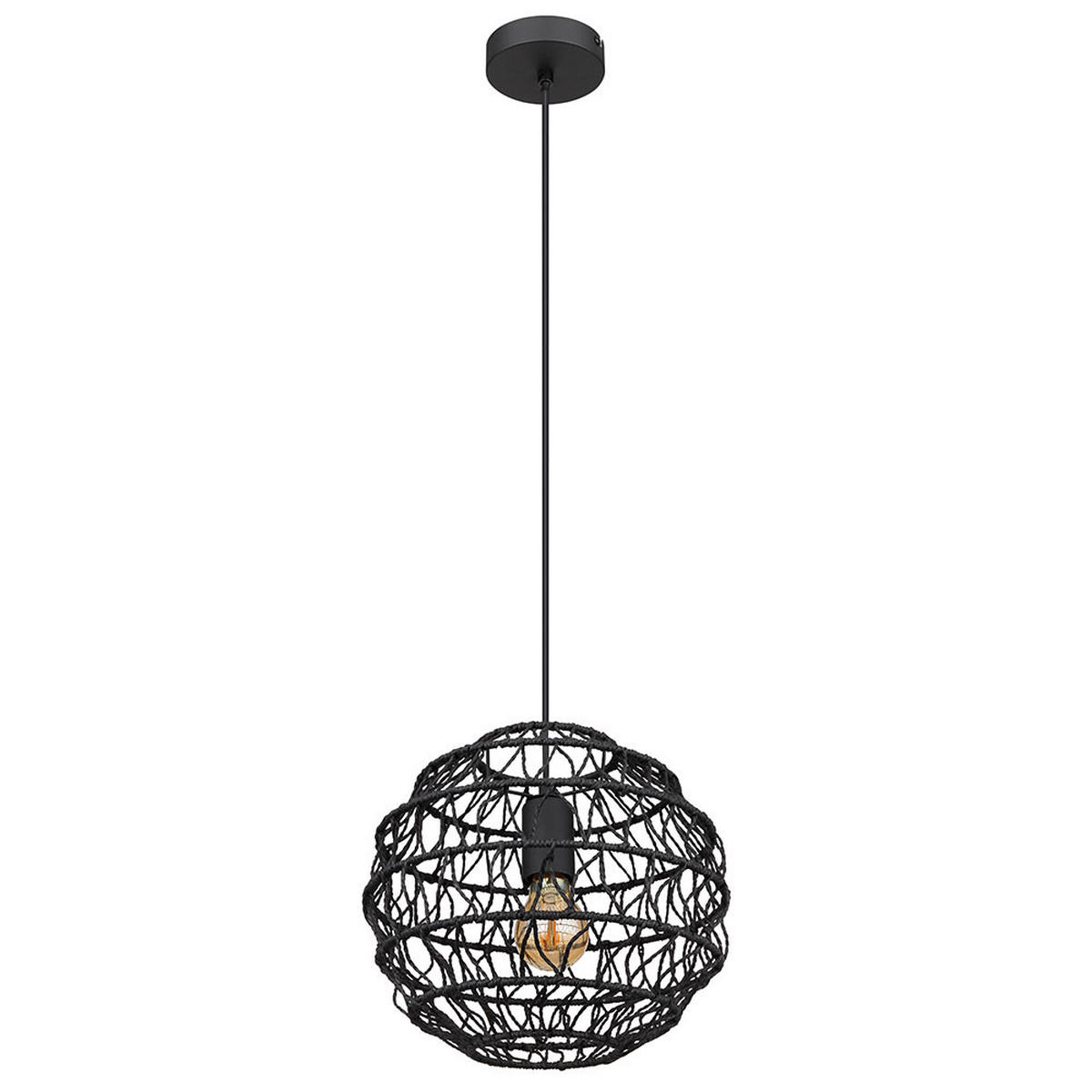 LED HÄNGELEUCHTE Metall Schwarz - Schwarz, Metall (29/29/120cm) - Globo Lighting