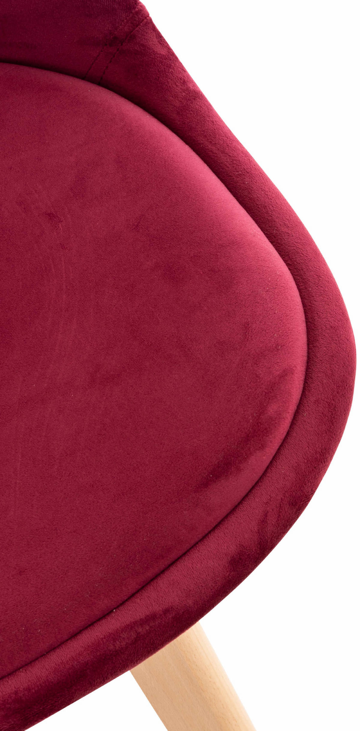 ESSZIMMERSTUHL Lines, Samt bordeauxrot - Bordeaux/Naturfarben, Holz/Textil (49/83/50cm) - TPFLiving