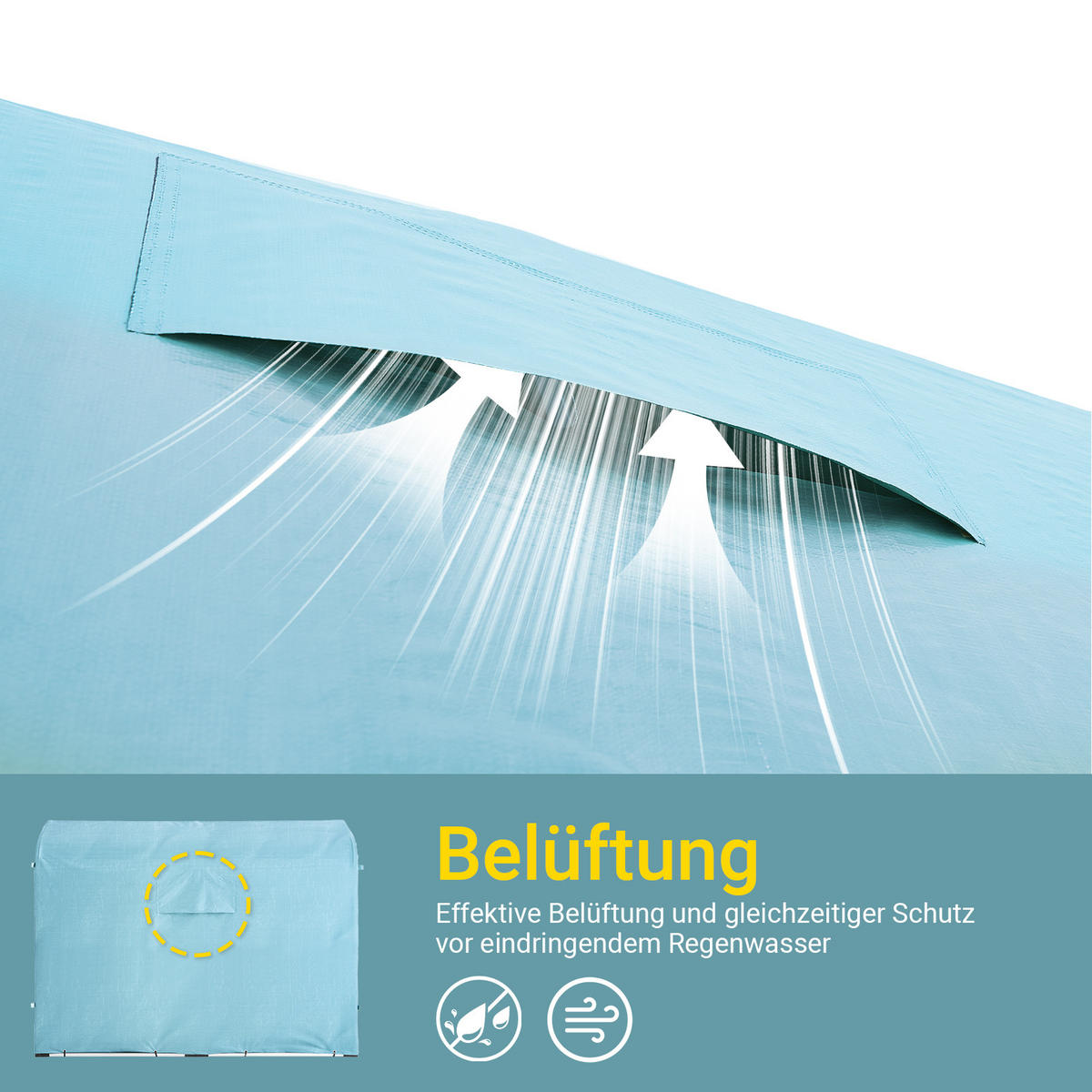 FAHRRADGARAGE Blau, 159x165x219cm - Blau, Metall (159/165/219cm) - SoBuy