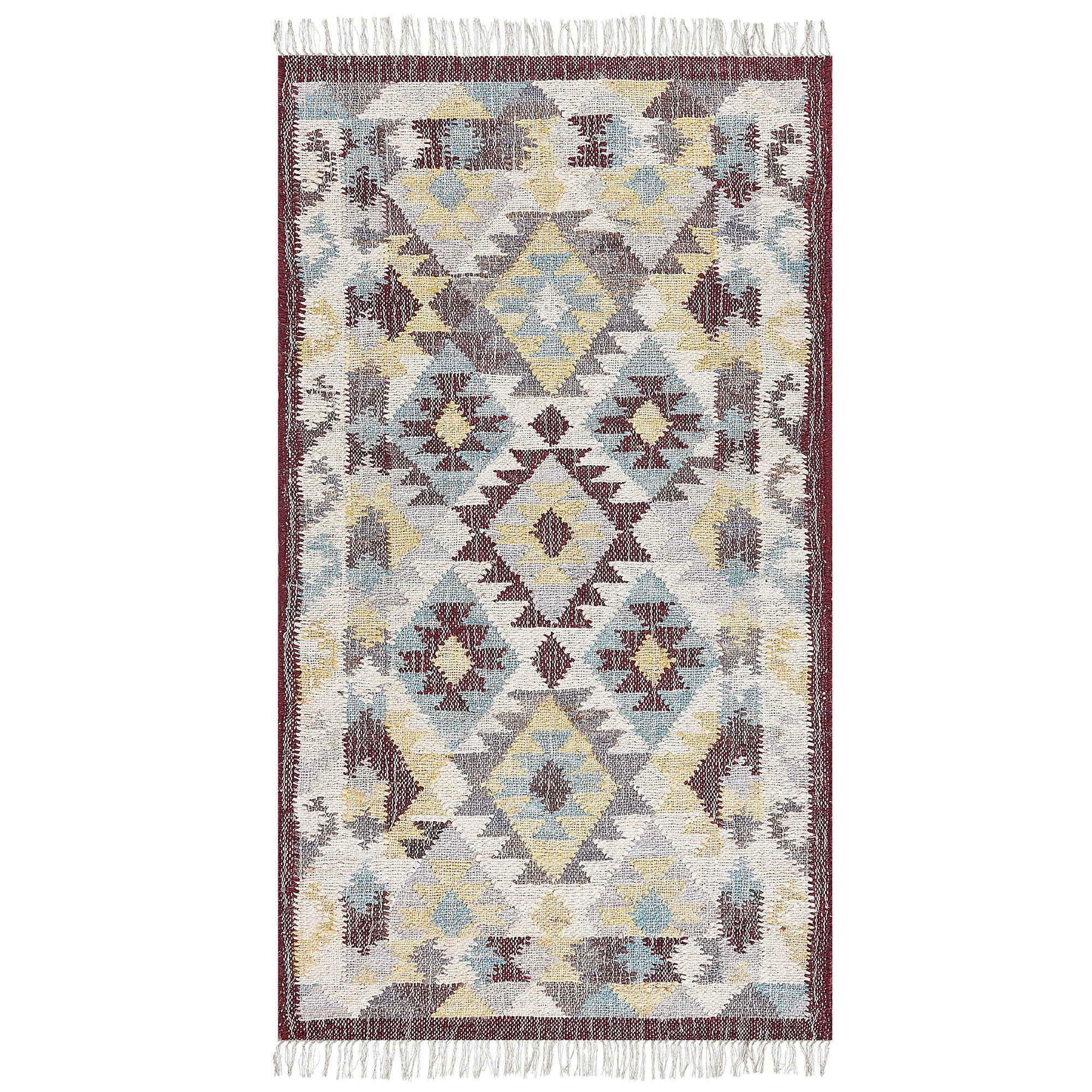TEPPICH geflochten Fener 150/80 cm - Multicolor, Naturmaterialien (80/150cm) - Beliani