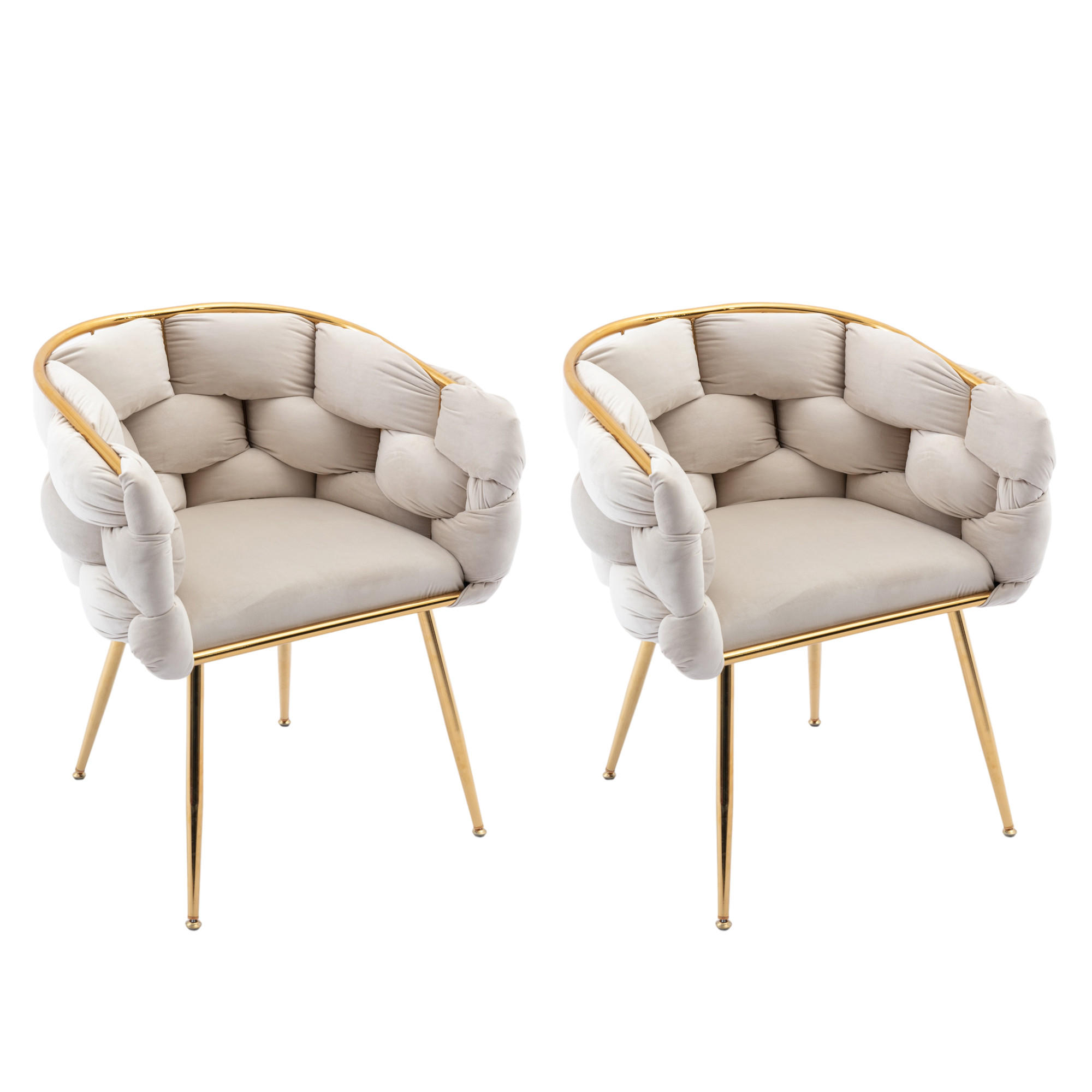 ComfortXL Armlehnstuhl-Set Beige 58x75x59 cm