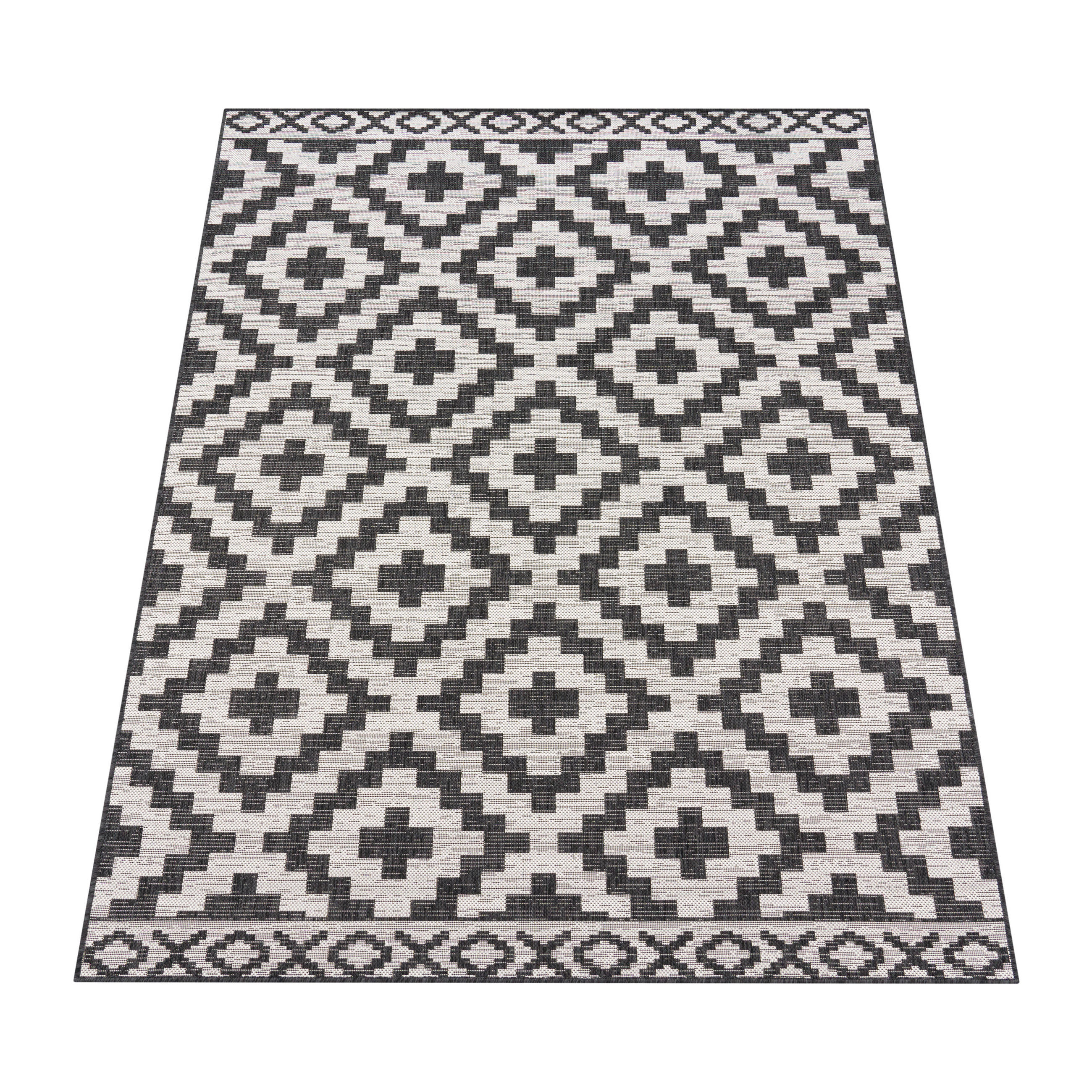 OUTDOORTEPPICH 120/160 cm Modena 222 - Schwarz, Textil (120/160cm) - Paco Home