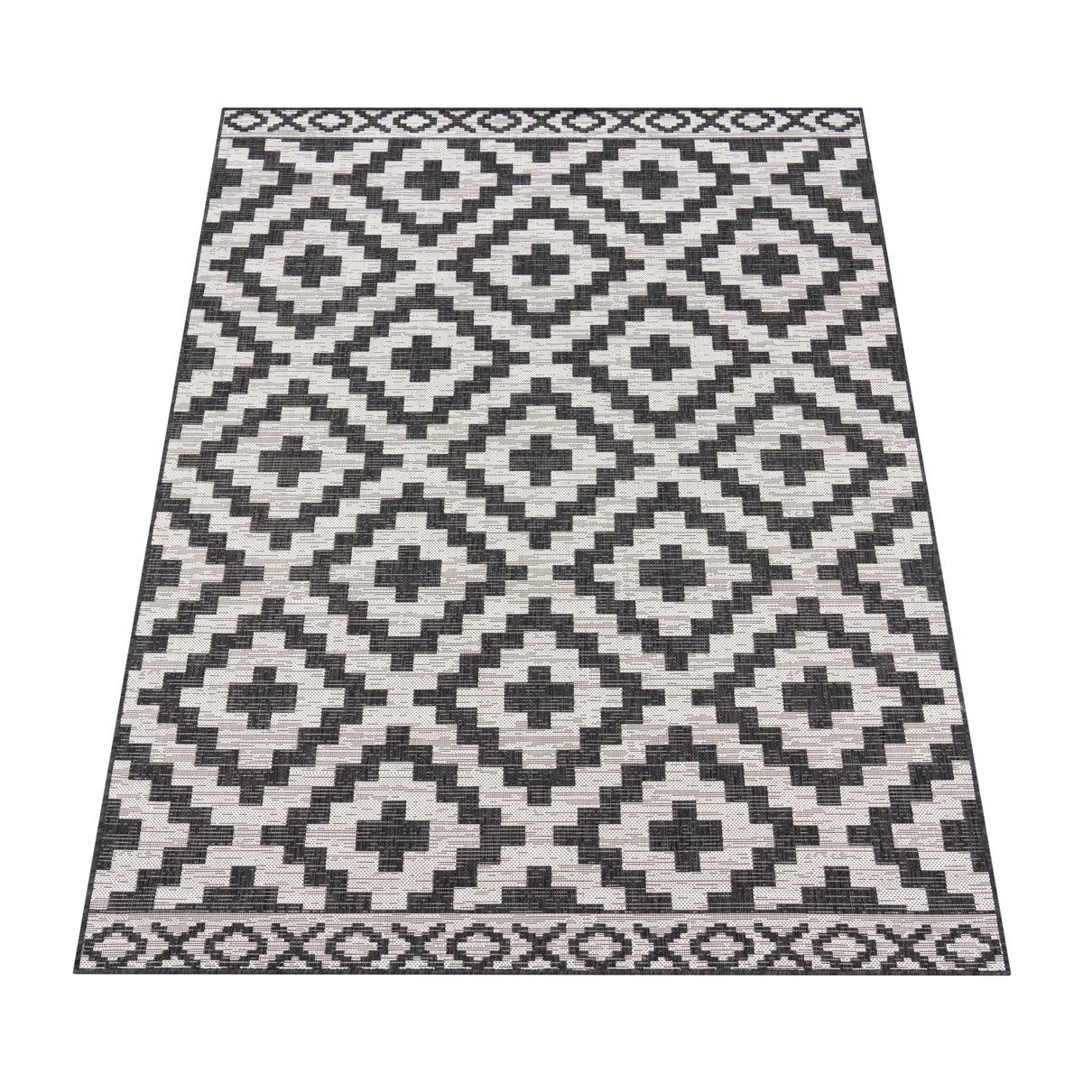 OUTDOORTEPPICH 160/220 cm Modena 222 - Schwarz, Textil (160/220cm) - Paco Home