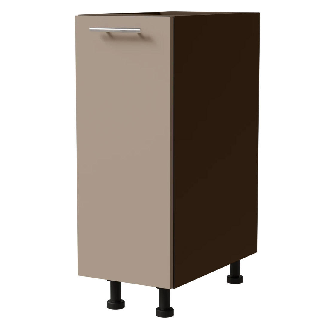 Feldmann-Wohnen Unterschrank Graubraun, Dunkelgrau 30x82x50 cm