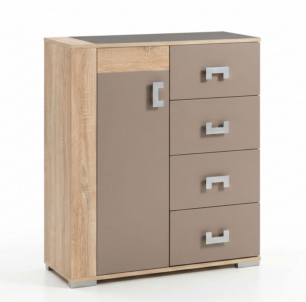 Feldmann-Wohnen Kommode Trüffeleiche, Eiche 80x95x40 cm