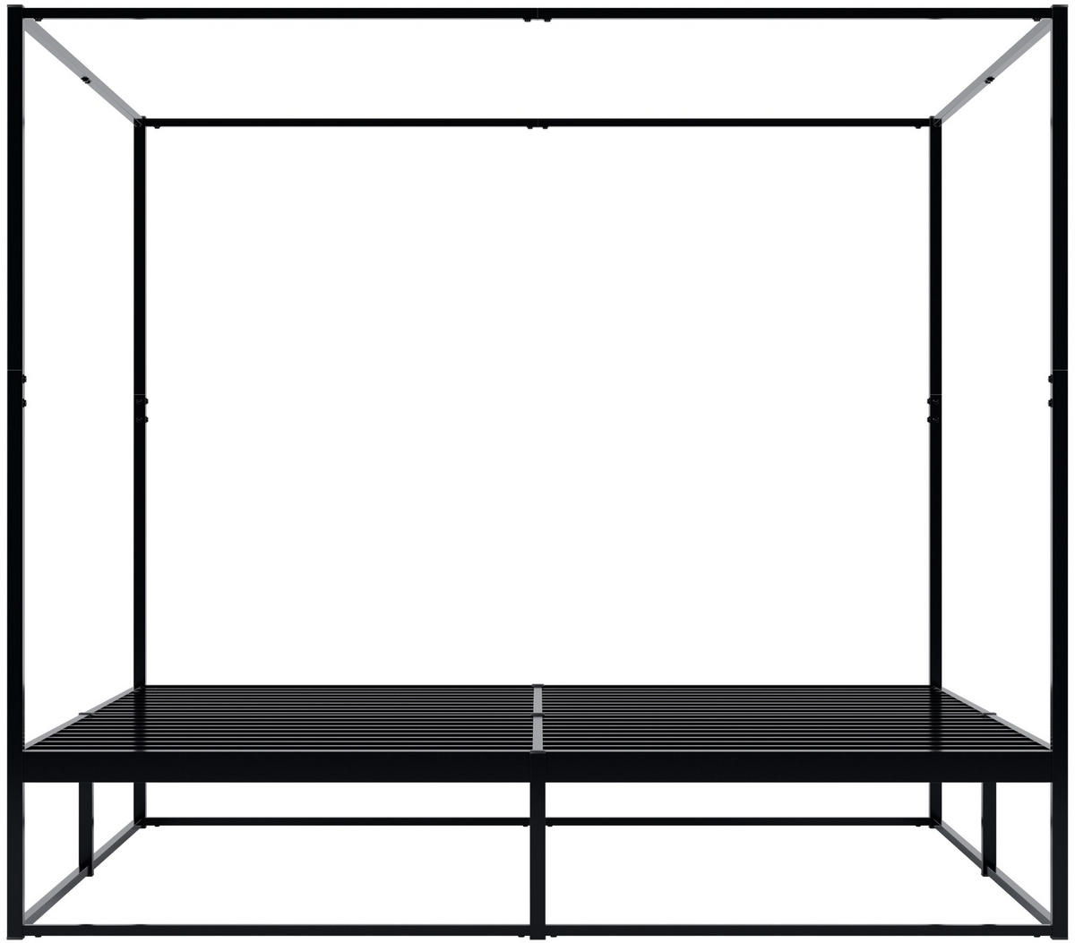 HIMMELBETT Kosan Metall Schwarz Bett 200x200 Schwarz - Schwarz, Metall - DELUKE