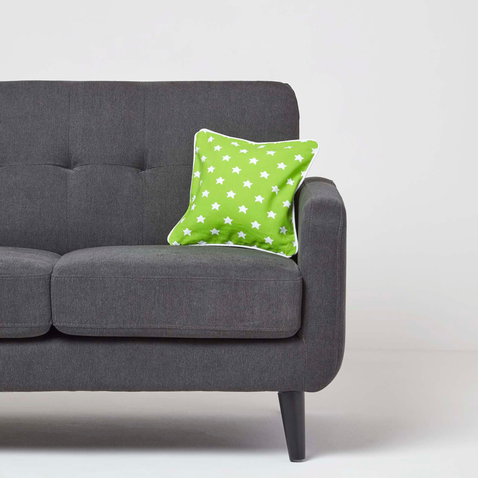 KISSENHÜLLE Sterne 30/30 cm, 100% Baumwolle - Grün, Textil (30/30cm) - Homescapes