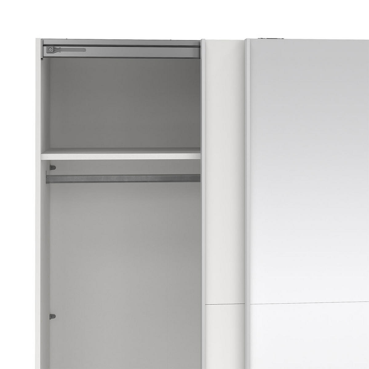 SCHIEBETÜRENSCHRANK, Como, Weiß, Holzwerkstoff, 179 x 67 x 201 cm - Weiß, Holzwerkstoff (179/201/67cm) - ebuy24