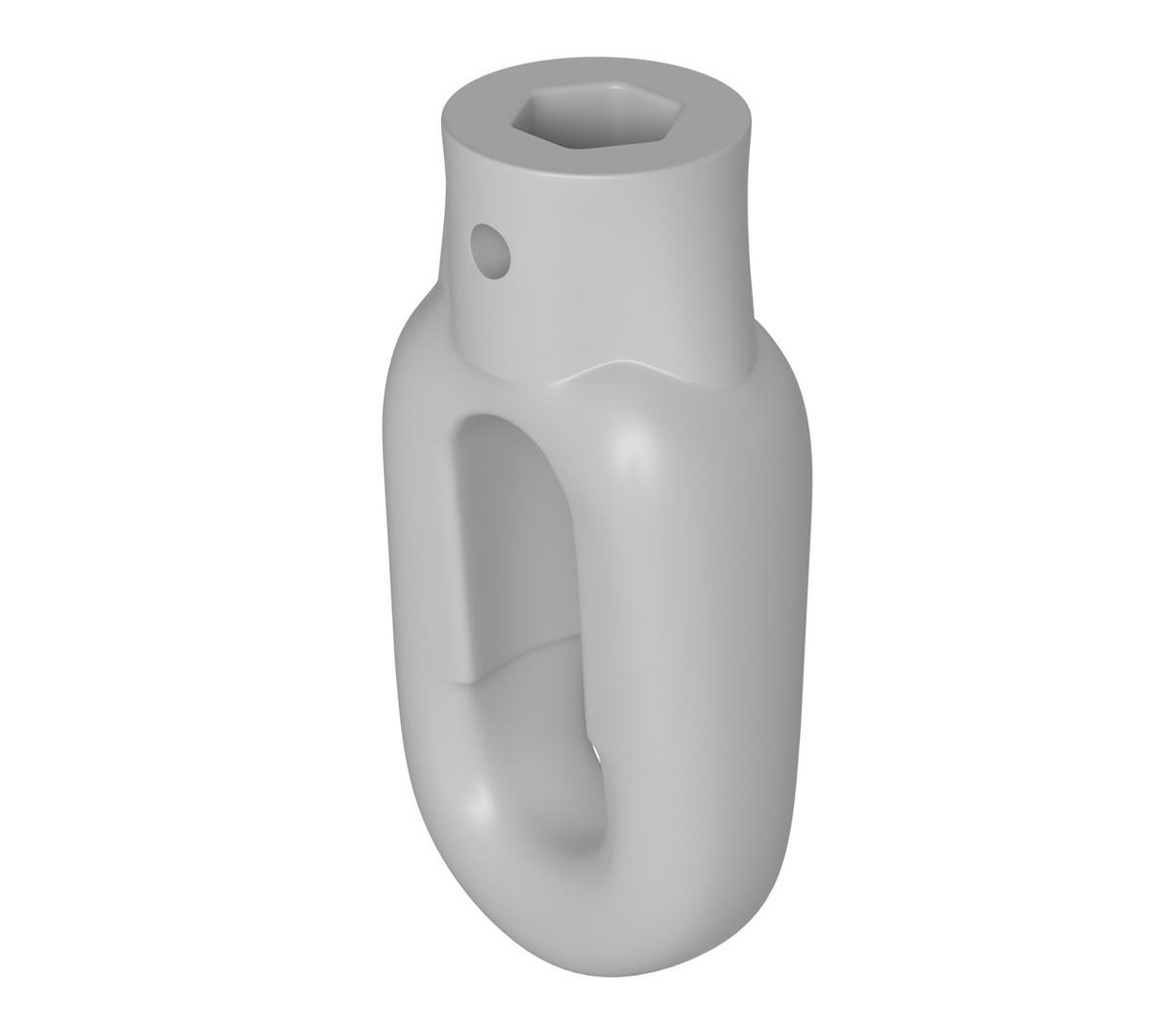 MARKISENÖSE Oval 10 mm Ral 7035 für Fleischerhaken - Grau, Kunststoff (1/6.5/6.5cm) - BAUHELD