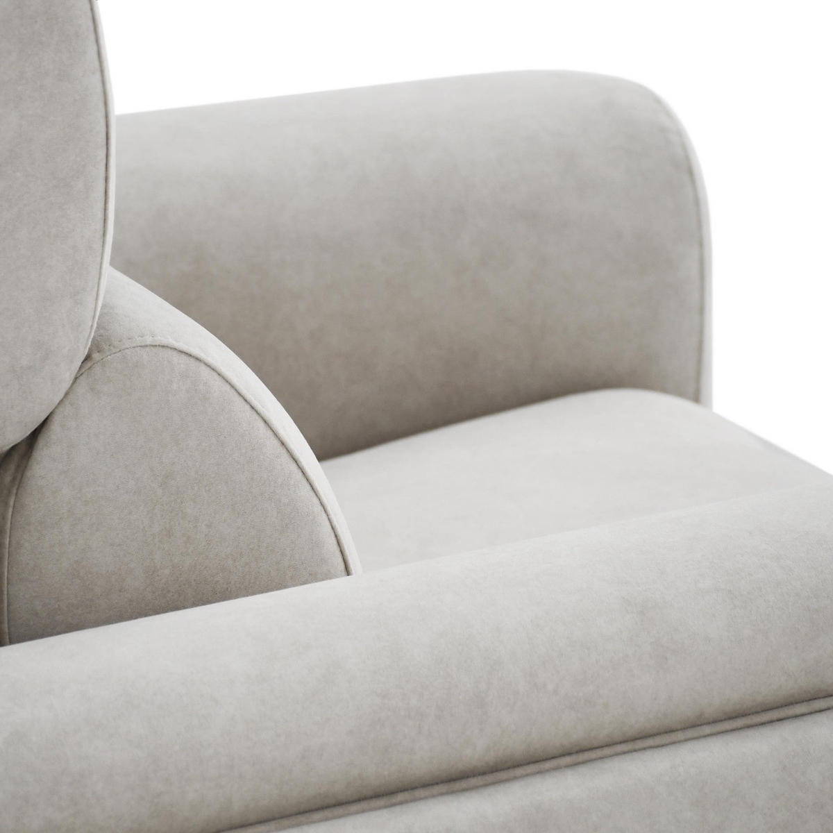RELAXSESSEL Comfort, mit elektrischer Verstellung und verstellbarer Kopfstütze, Beige - Beige/Schwarz, Textil (103/97/102cm) - Beautysofa