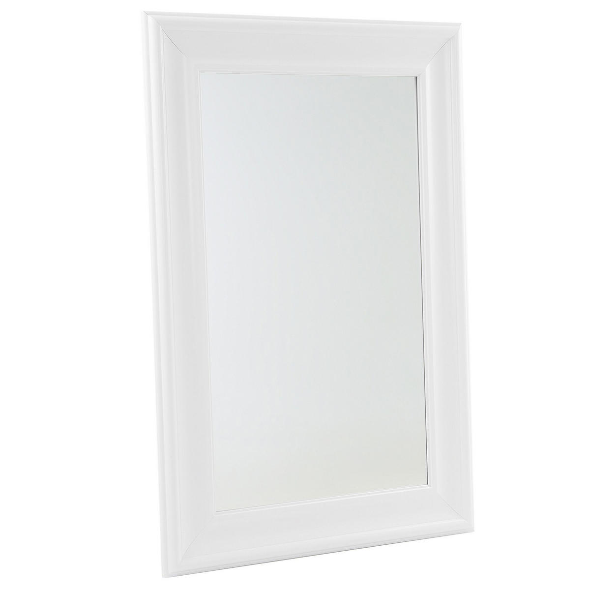 WANDSPIEGEL weiß rechteckig 60/90 cm Lunel - Weiß, Kunststoff (60/90/3cm) - Beliani