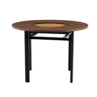 ESSTISCH Braun/Schwarz 100/100/76 cm - Braun, Holz (100/100/76cm) - PANGIVO