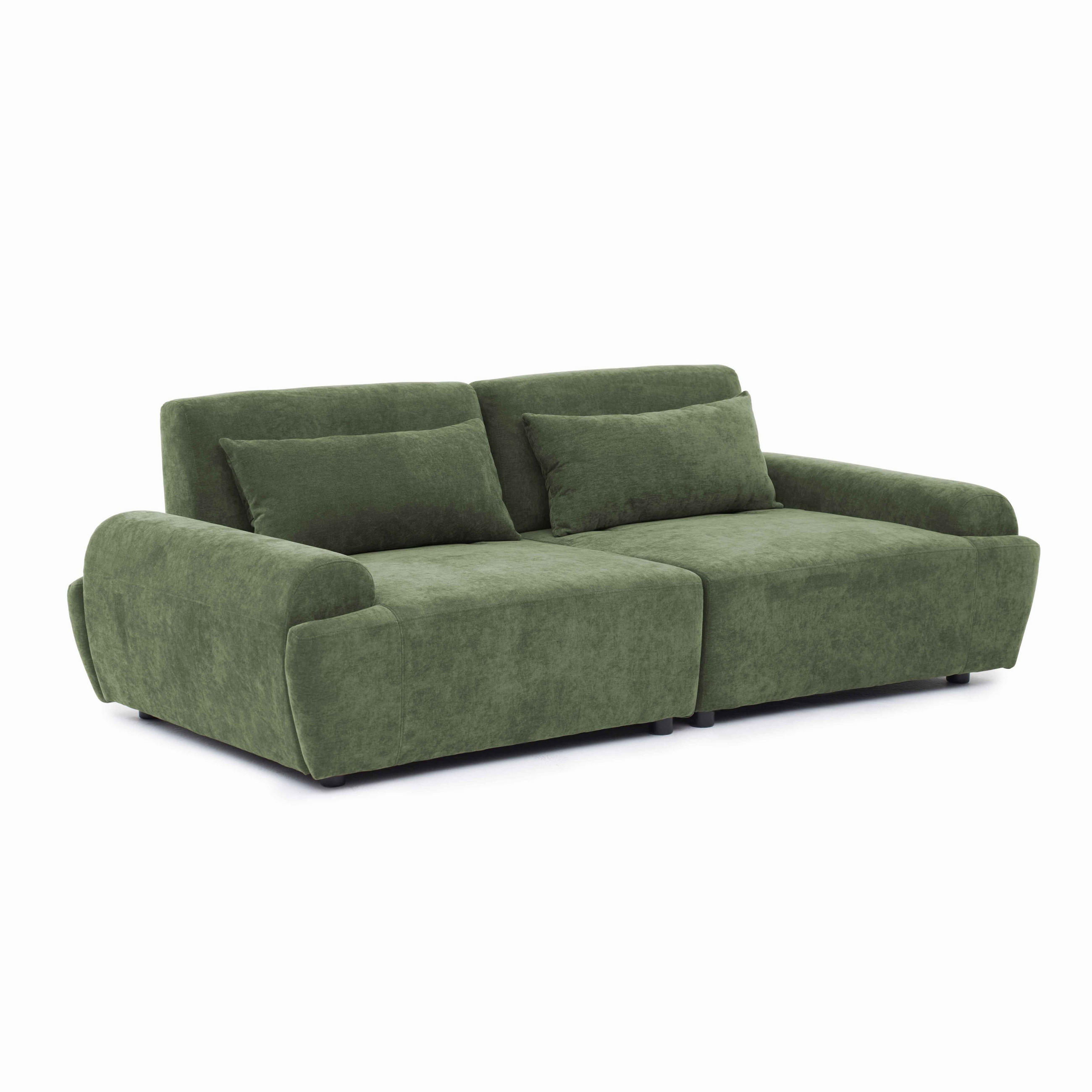 SOFA 2-Sitzer, Grün - Grün, Textil (218/82/109cm) - Oviala