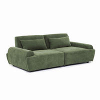 SOFA 2-Sitzer, Grün - Grün, Textil (218/82/109cm) - Oviala