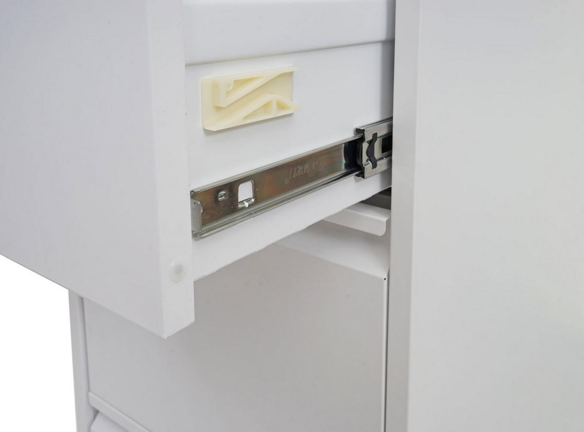 HÄNGEREGISTERSCHRANK HxBxT 134x46x62cm Format Legal + A4 abschließbar Weiß - Weiß, Metall (46/134/62cm) - PROREGAL