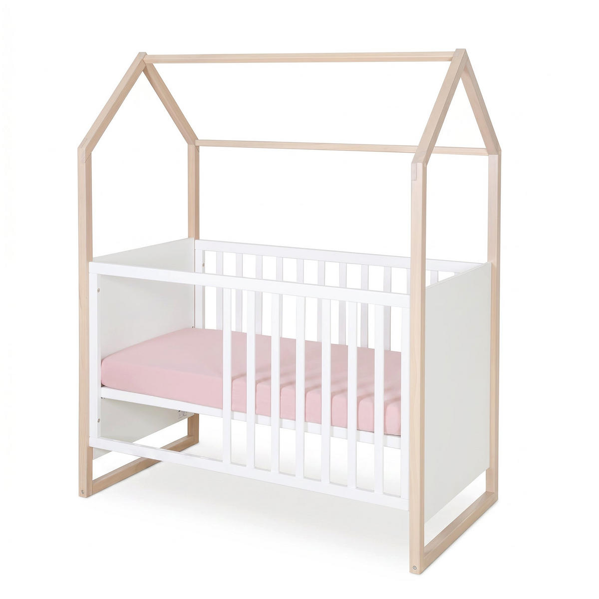 BABYMÖBEL-SET Noah 2-teilig - 60 x 120 cm Bett - Eichefarben/Naturfarben, Holz/Holzwerkstoff (127/153/67.5cm) - Roba