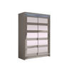KLEIDERSCHRANK Miami IV, mit RGB LED Beleuchtung - Kaschmir/Silberfarben, Holzwerkstoff/Kunststoff (120/200/58cm) - MIRJAN24