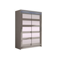 KLEIDERSCHRANK Miami IV, mit RGB LED Beleuchtung - Kaschmir/Silberfarben, Holzwerkstoff/Kunststoff (120/200/58cm) - MIRJAN24