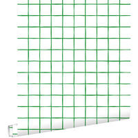 TAPETE Karomuster 50 x 900 cm - Grün, Papier (50/900cm) - ESTAhome
