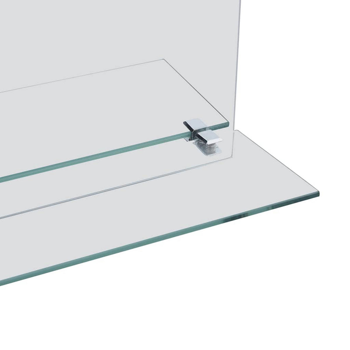 WANDSPIEGEL mit Regal 20×40 cm Hartglas - Silberfarben, Glas (20/40/10cm) - furnicato