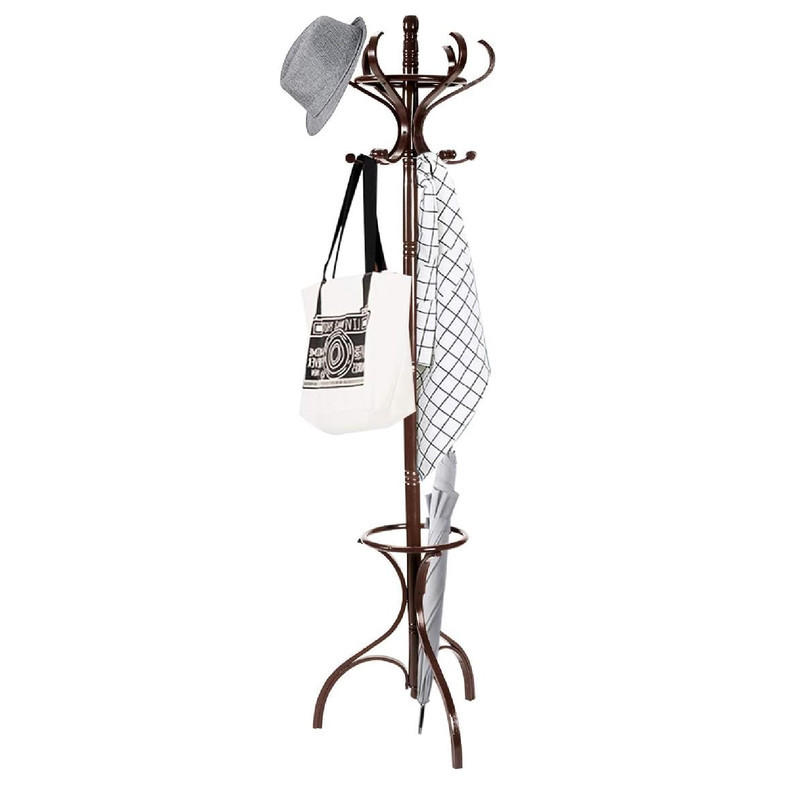 GARDEROBENSTÄNDER Holz braun - Braun, Holz (47.5/182/47.5cm) - COSTWAY