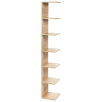 WANDREGAL 190 cm Hellbraun Eston - Braun, Holzwerkstoff (30/190/28cm) - Beliani
