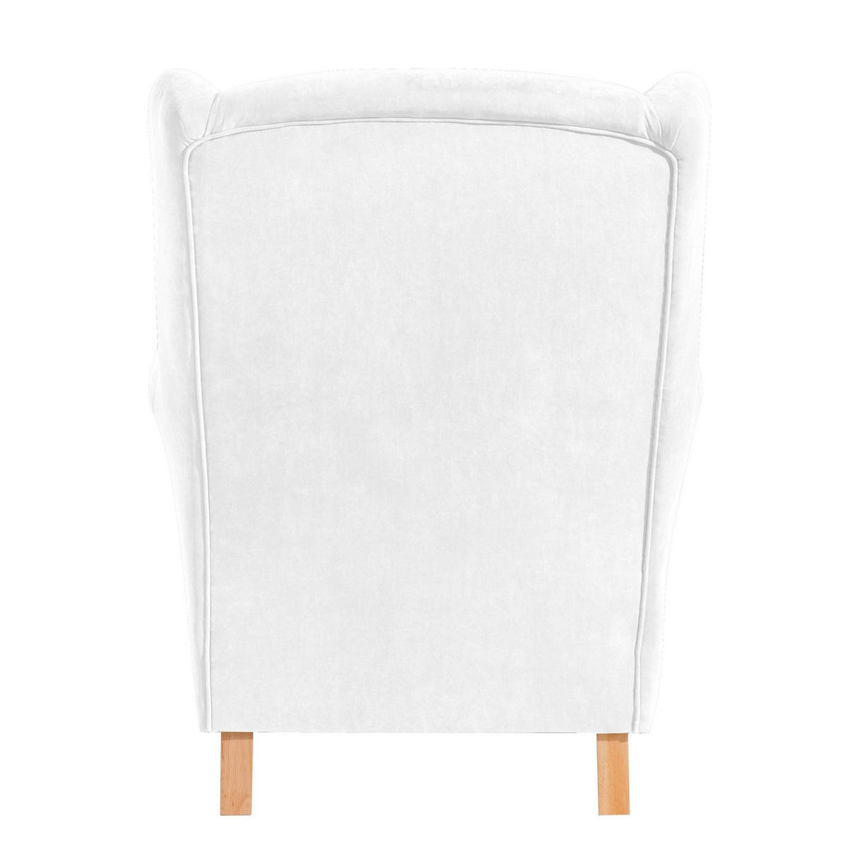 OHRENSESSEL Karlen Bezug Veloursstoff Buche natur / creme - Buchefarben/Creme, Kunststoff (86/103/77cm) - 58aufmkessel