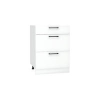 UNTERSCHRANK D60S3 - Morvex - 3 Schubladen für effiziente Organisation - Weiß, Holz/Metall (60/82/52.4cm) - ROYAL24_MARKT
