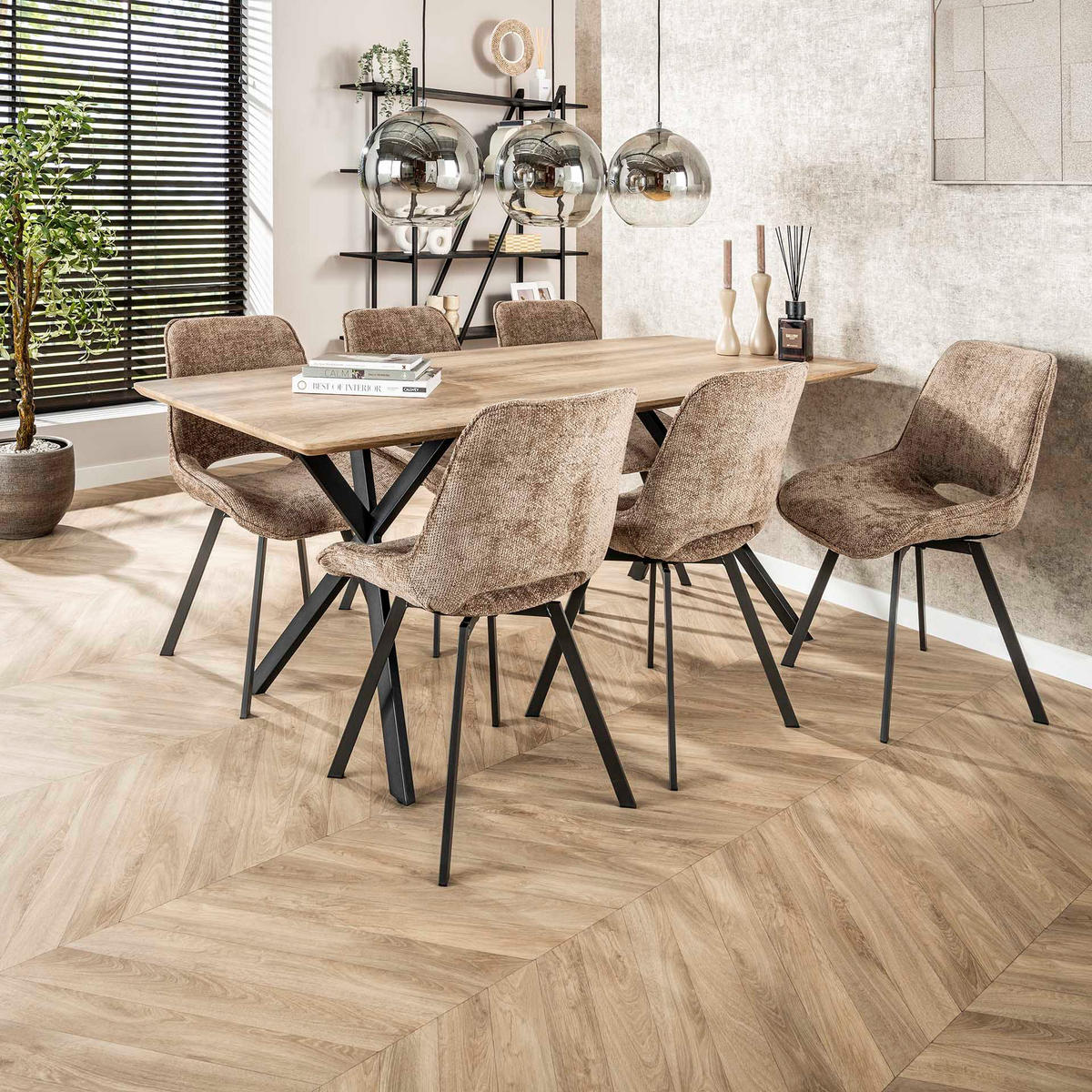 ESSTISCH Wash Brown 190/90/ 76 cm - Braun, Holz (190/90/76cm) - Hoyz Collection