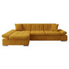 ECKSOFA Malwi, Seite: Links - Currygelb, Holz/Textil (278/161cm) - MIRJAN24