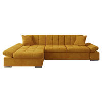ECKSOFA Malwi, Seite: Links - Currygelb, Holz/Textil (278/161cm) - MIRJAN24