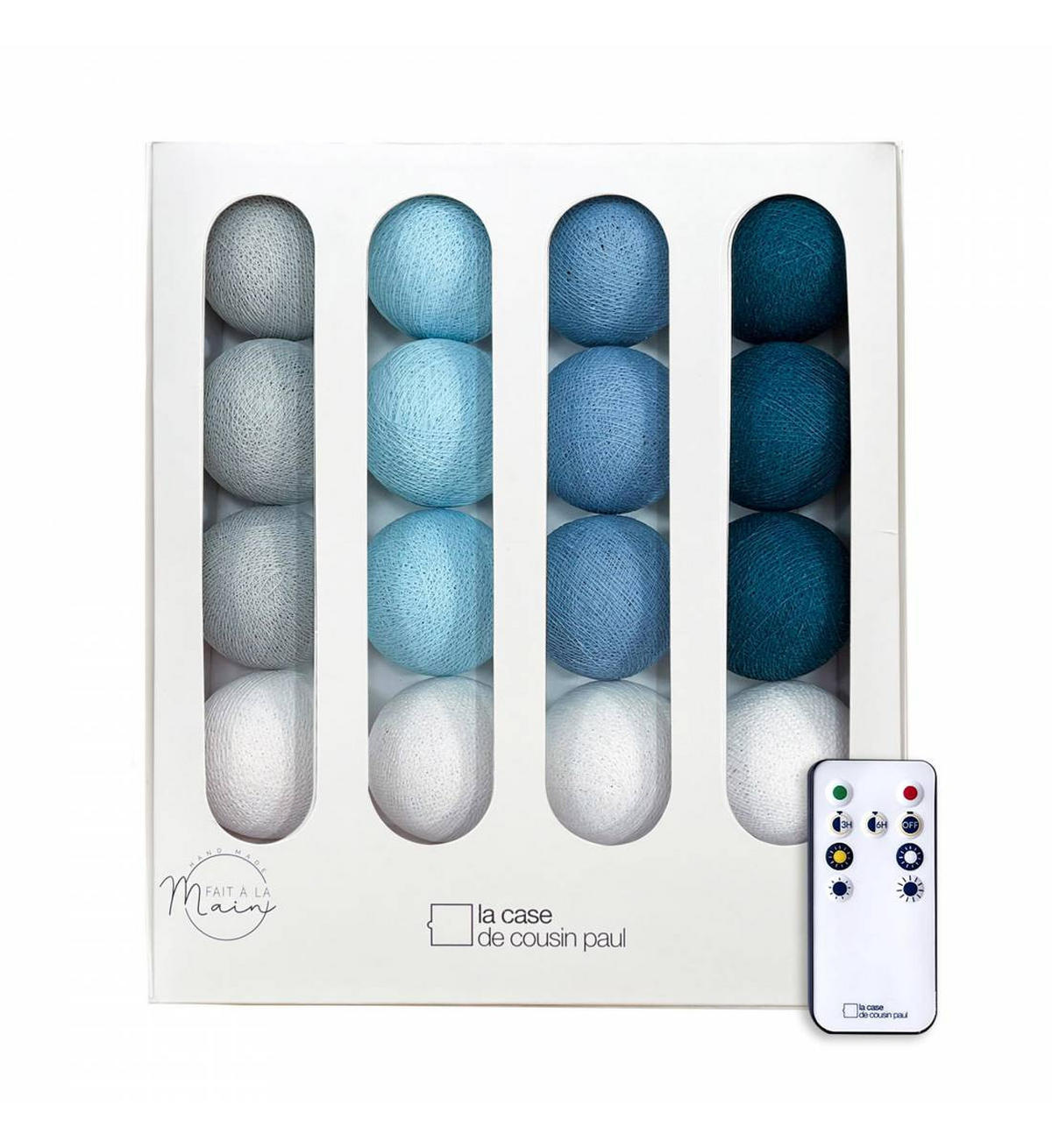 LICHTERKETTE LED Boxen - La Vague - Blau - Blau, Textil (165cm) - La case du cousin paul