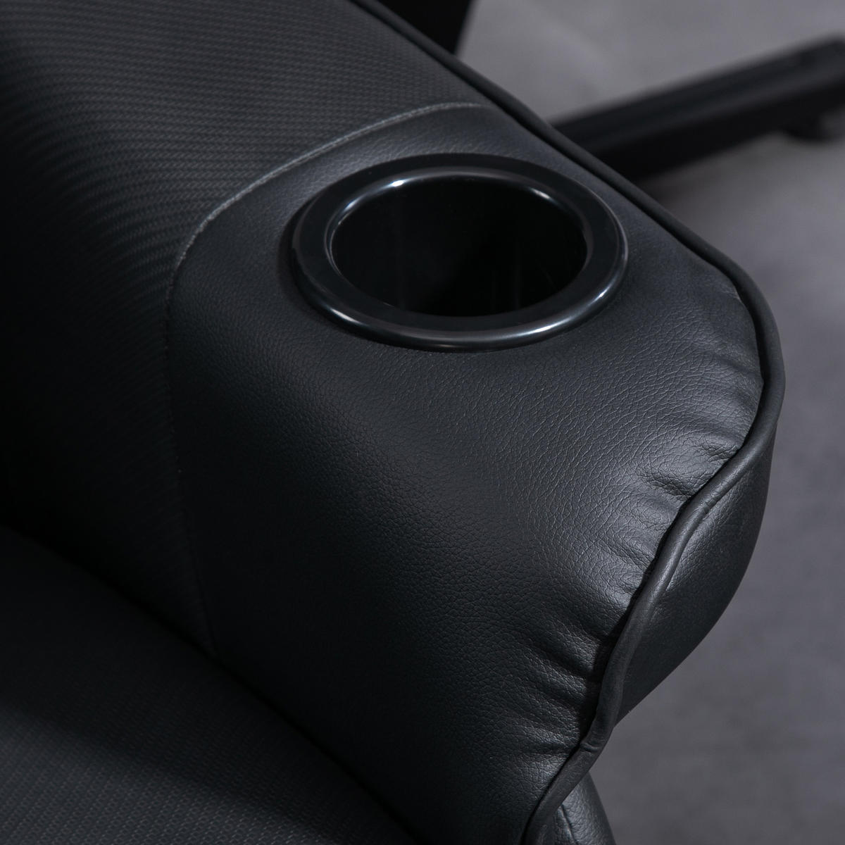 GAMINGSESSEL DE-06366 Massagefunktion, 150° neigbar Schwarz - Schwarz, Metall (82.5/111.5/78cm) - ComfortXL