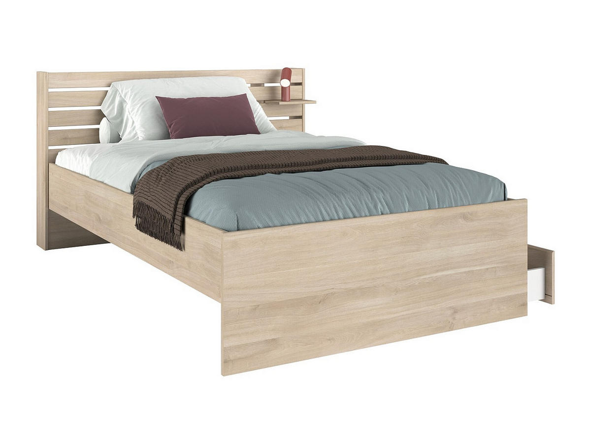 BETTRAHMEN - 1 -Sitzer - Holzspan - naturfarben hell - TENALIA - Naturfarben, Holz (216.8/151.5cm) - Vente-Unique