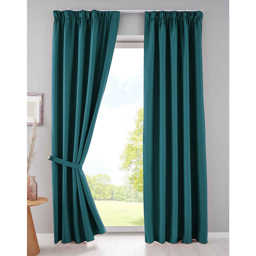 Thumbnail - Gardinenbox Vorhang, Petrol, Textil, 140x225 cm, Oeko-Tex® Standard 100, Wohntextilien, Gardinen & Vorhänge, Fertiggardi...