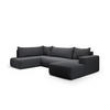 ECKSOFA aus Polyester Revolto U XL 8 Sitzer, Graphit (Aragon 99) - Graphitfarben, Textil (335/200cm) - Meblito