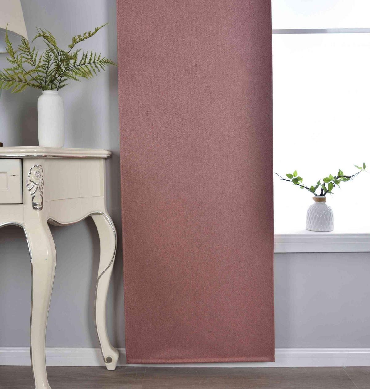 SCHIEBEVORHANG 2ER SET »München Dark« HxB 245x60 cm Altrosa - Altrosa, Textil (60/245cm) - Gardinenbox