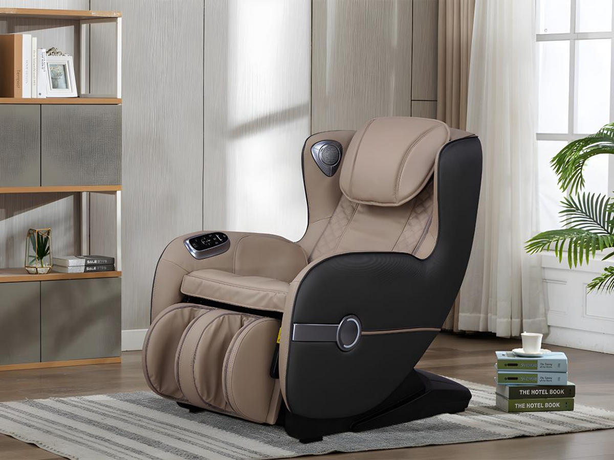 MASSAGESESSEL mit LEDs & Bluetooth - Kunstleder - Beige - KASOU - Braun, Leder (68/99/104cm) - Vente-Unique