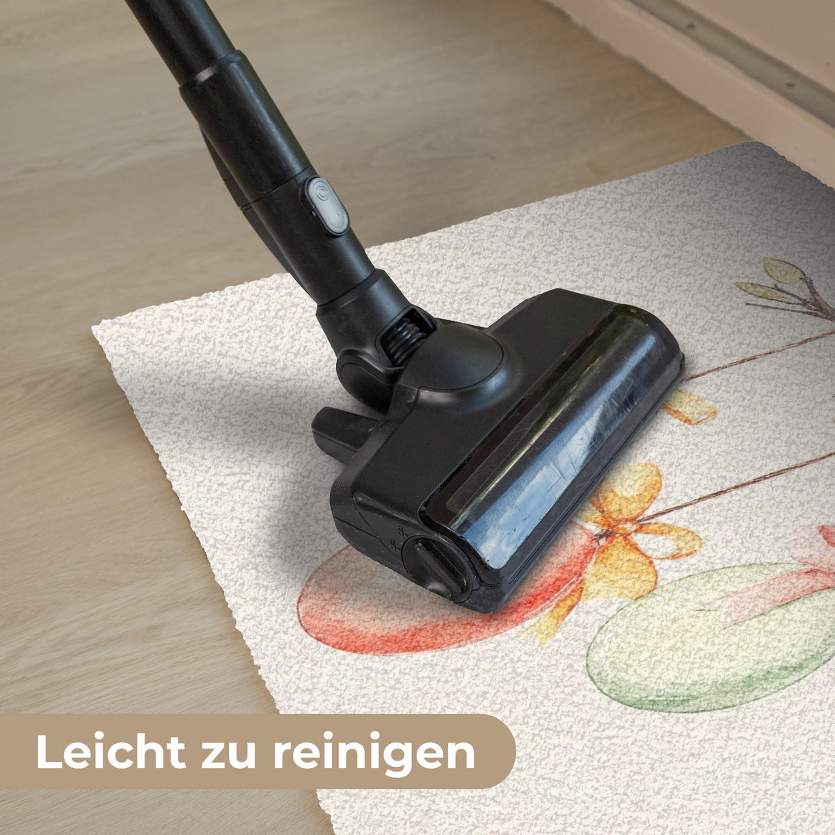 FUSSMATTE Osterkuchen - Schleife - Eier 60x40 cm - Creme, Kunststoff (40/60cm) - MuchoWow