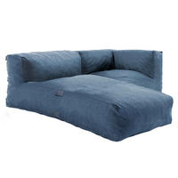 GARTENSOFA mit 2 Sitzplätzen, Pazifikblau - Blau, Textil - Oviala